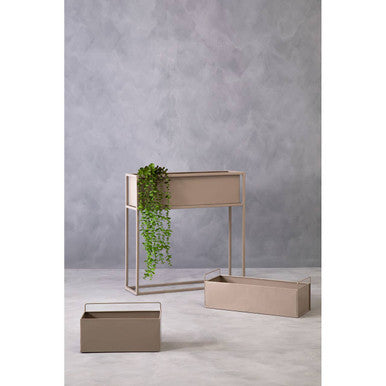 Orsina Asher Large Grey Metal Plant Box – Modern Wall Mounted Planter