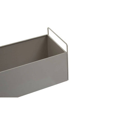Orsina Asher Large Grey Metal Plant Box – Modern Wall Mounted Planter