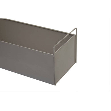 Orsina Asher Large Grey Metal Plant Box – Modern Wall Mounted Planter