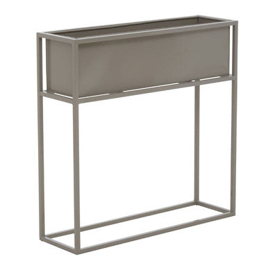 Orsina Asher Floor Standing Grey Plant Box | Minimalist Metal Planter
