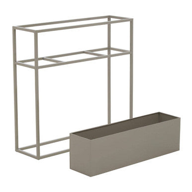 Orsina Asher Floor Standing Grey Plant Box | Minimalist Metal Planter