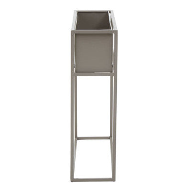 Orsina Asher Floor Standing Grey Plant Box | Minimalist Metal Planter