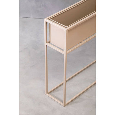Orsina Asher Floor Standing Grey Plant Box | Minimalist Metal Planter
