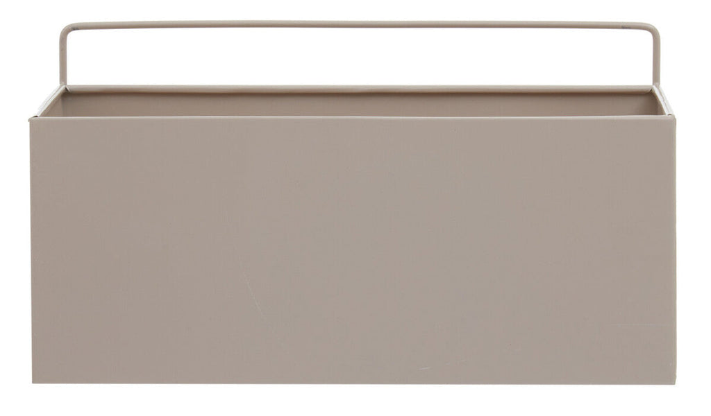 Orsina Asher Wall Plant Box – Grey Natural Metal Indoor Wall Planter