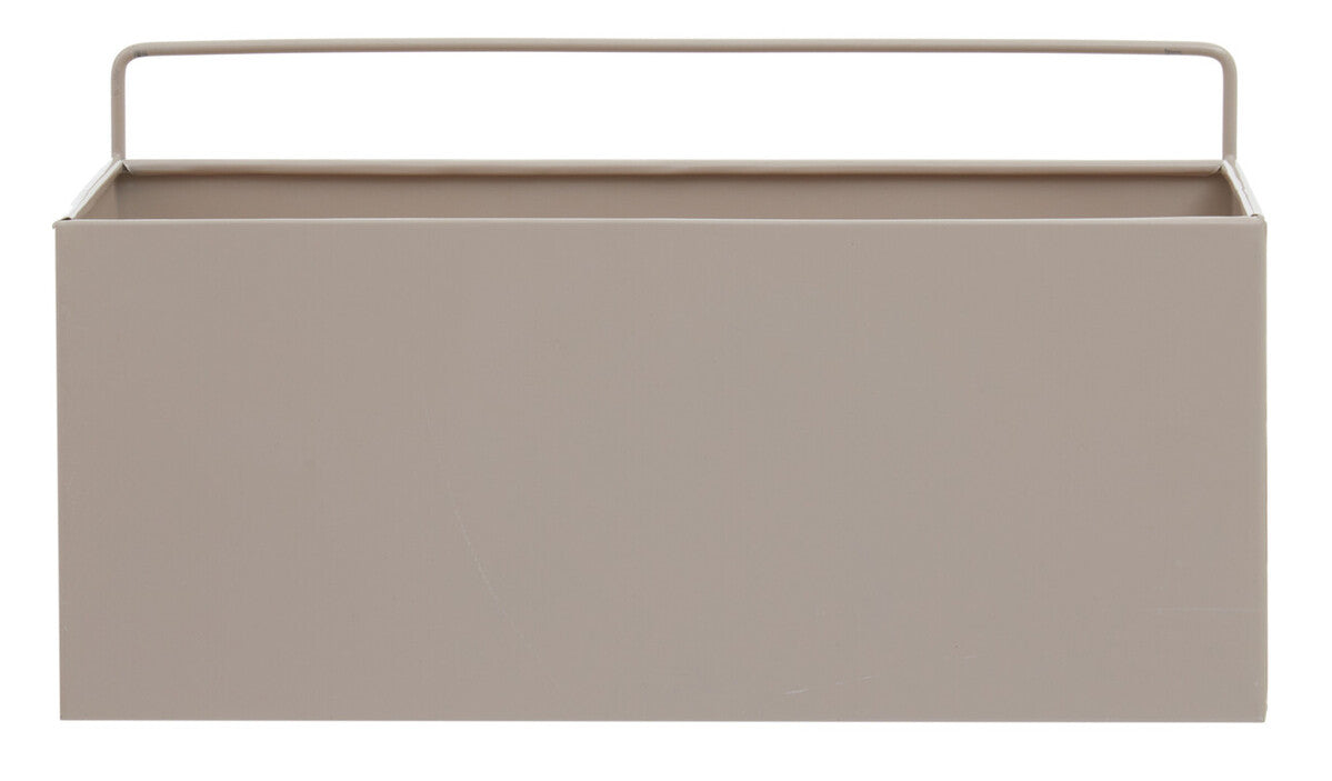 Orsina Asher Wall Plant Box – Grey Natural Metal Indoor Wall Planter