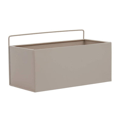 Orsina Asher Wall Plant Box – Grey Natural Metal Indoor Wall Planter