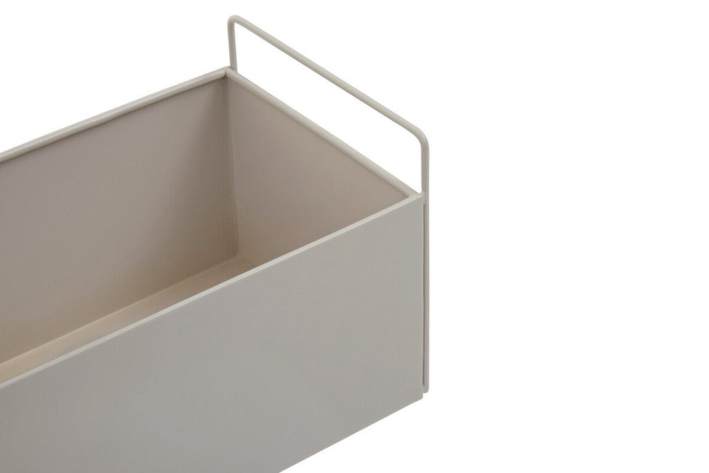 Orsina Asher Large Natural Metal Wall Plant Box – Minimalist Planter
