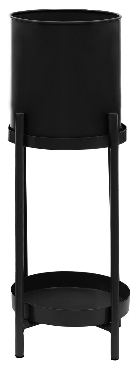 Orsina Asher Two Tier Black Metal Plant Stand – Modern Indoor Pedestal