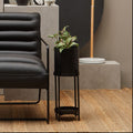 Orsina Asher Two Tier Black Metal Plant Stand – Modern Indoor Pedestal