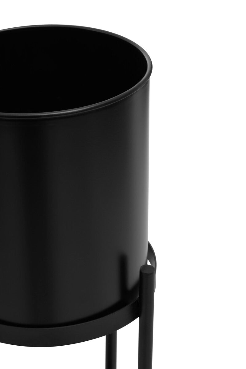 Orsina Asher Two Tier Black Metal Plant Stand – Modern Indoor Pedestal