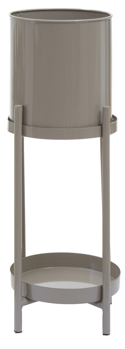 Orsina Asher Two Tier Grey Plant Stand – Modern Metal Indoor Planter