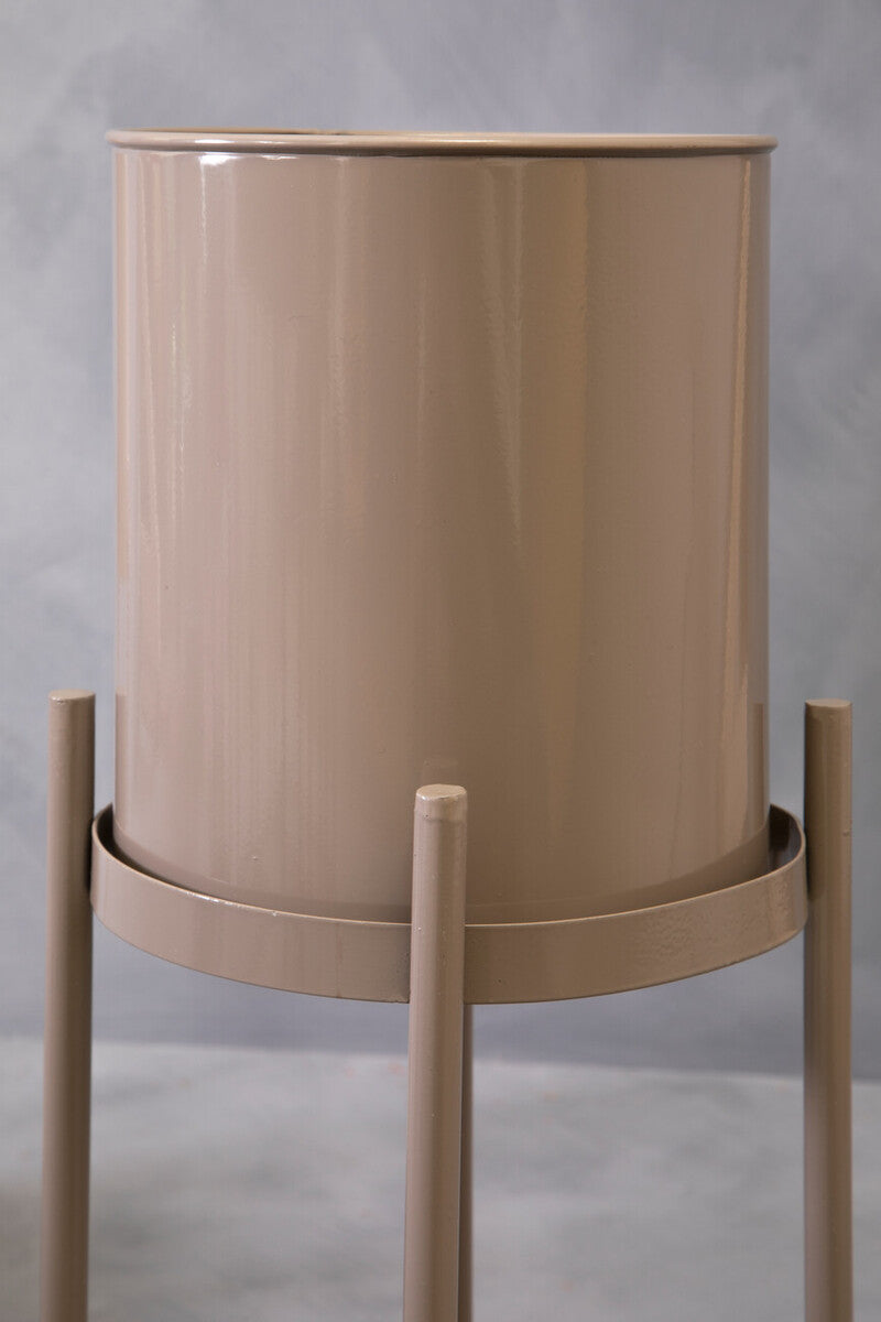 Orsina Asher Two Tier Grey Plant Stand – Modern Metal Indoor Planter