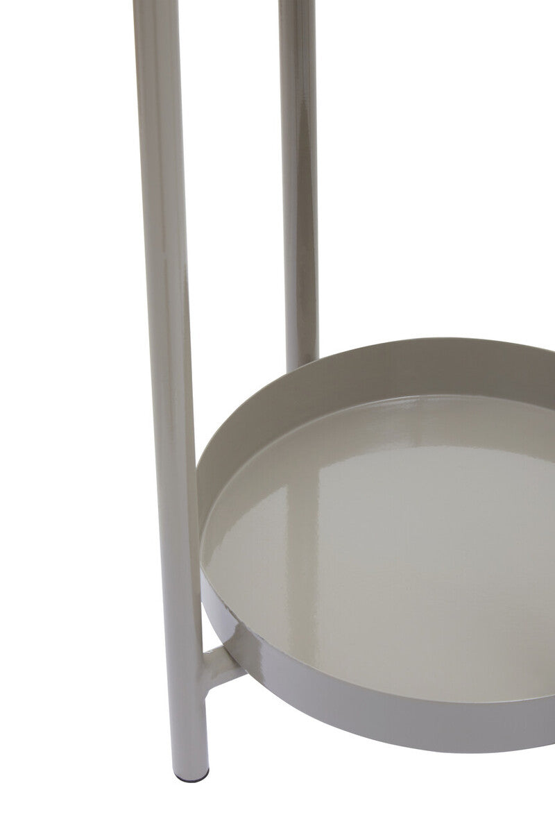 Orsina Asher Two Tier Grey Plant Stand – Modern Metal Indoor Planter