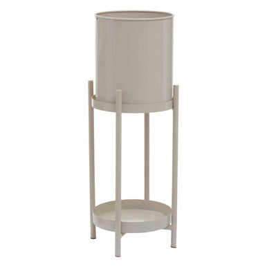 Orsina Asher Two-Tier Metal Plant Stand – Natural Modern Indoor Display