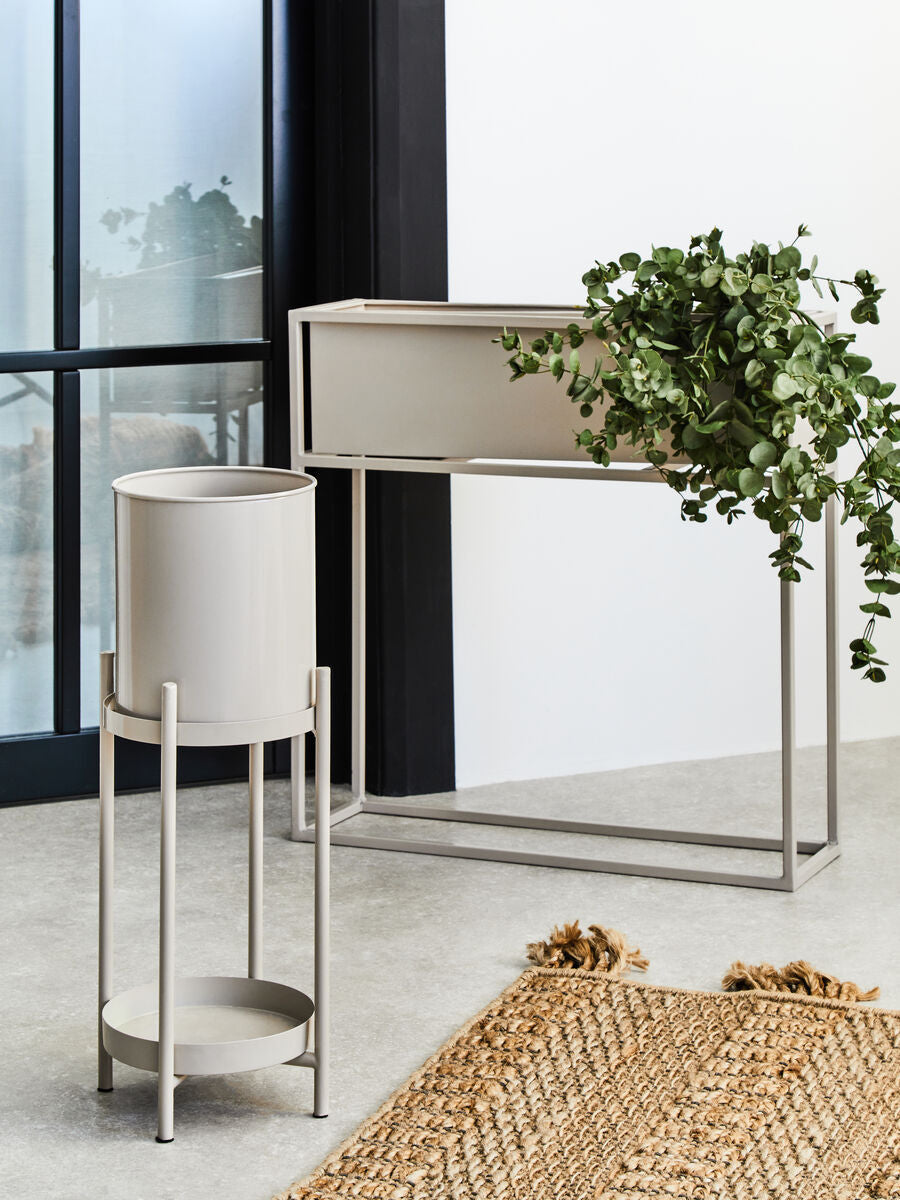 Orsina Asher Two-Tier Metal Plant Stand – Natural Modern Indoor Display