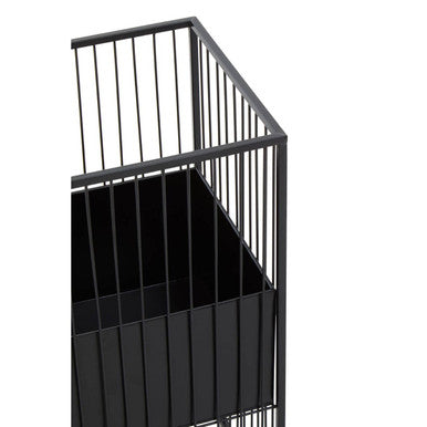 Orsina Alden Black Floor Standing Planter – Modern Iron Plant Stand