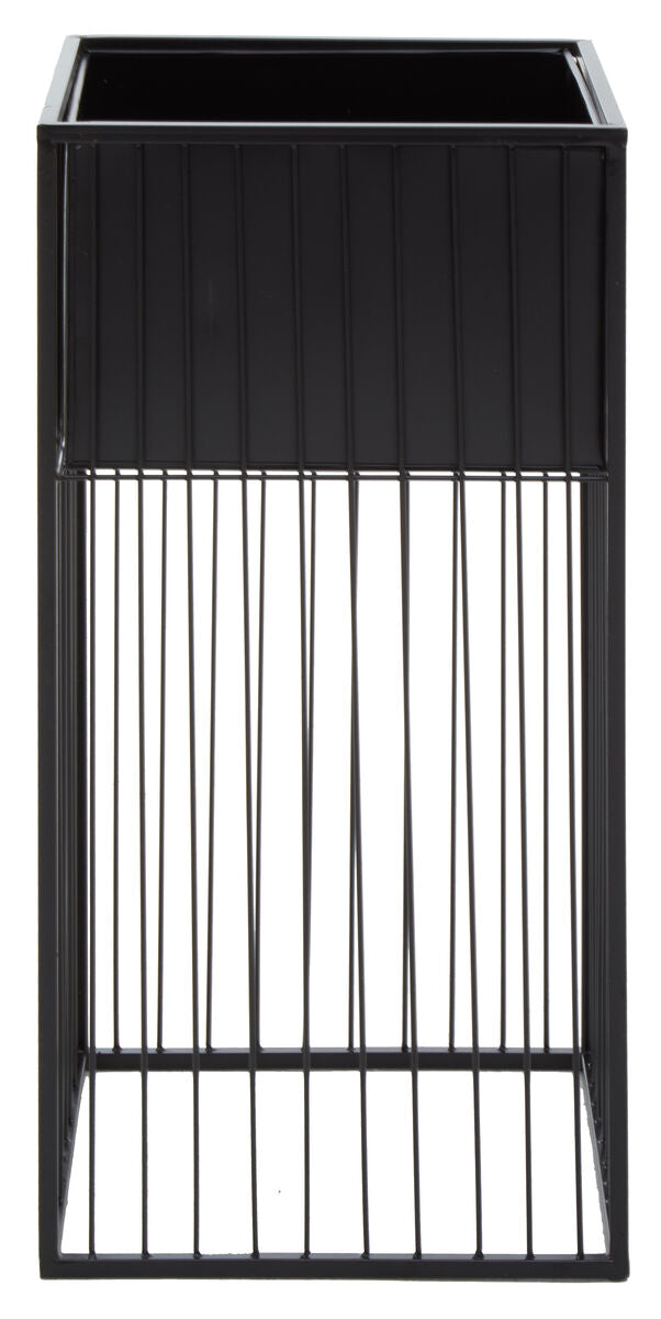 Orsina Alden Floor Standing Planter – Tall Black Iron Square Plant Stand