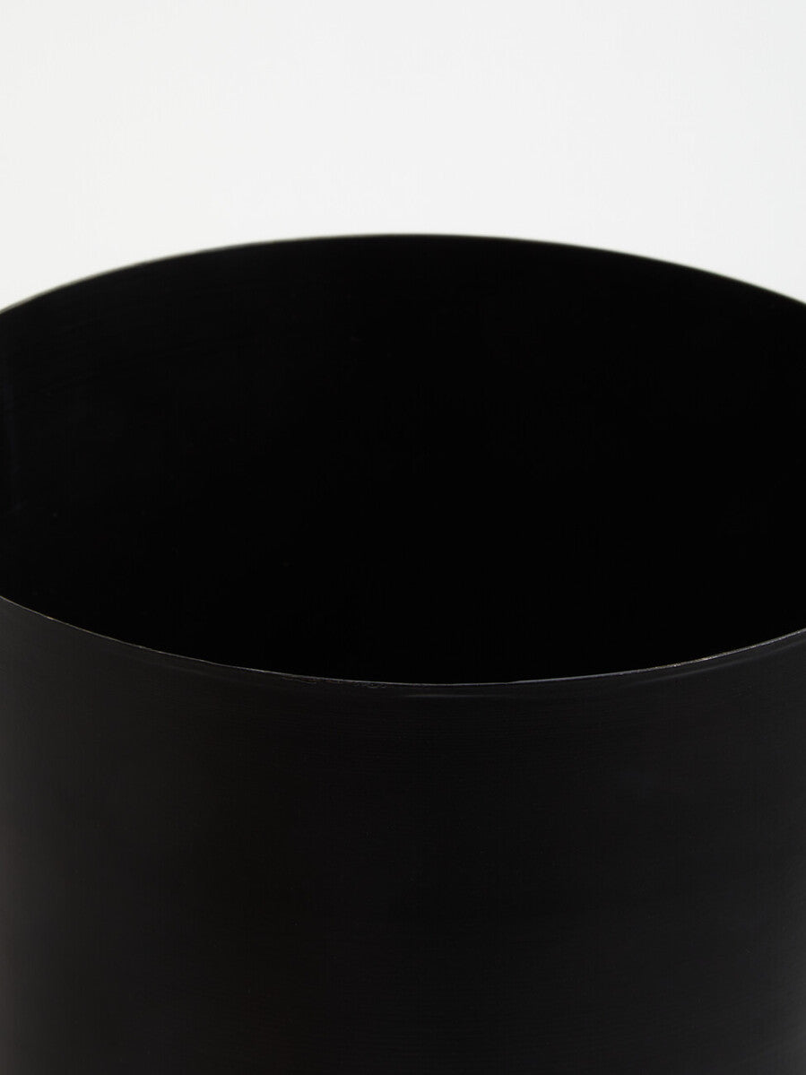 Orsina Alina Black Vase – Tall Mid-Century Modern Footed Iron Vase