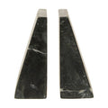 Orsina Marris Black Marble Bookends – Set of 2 Sculptural Book Ends