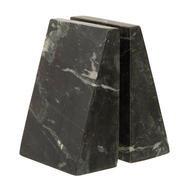 Orsina Marris Black Marble Bookends – Set of 2 Sculptural Book Ends