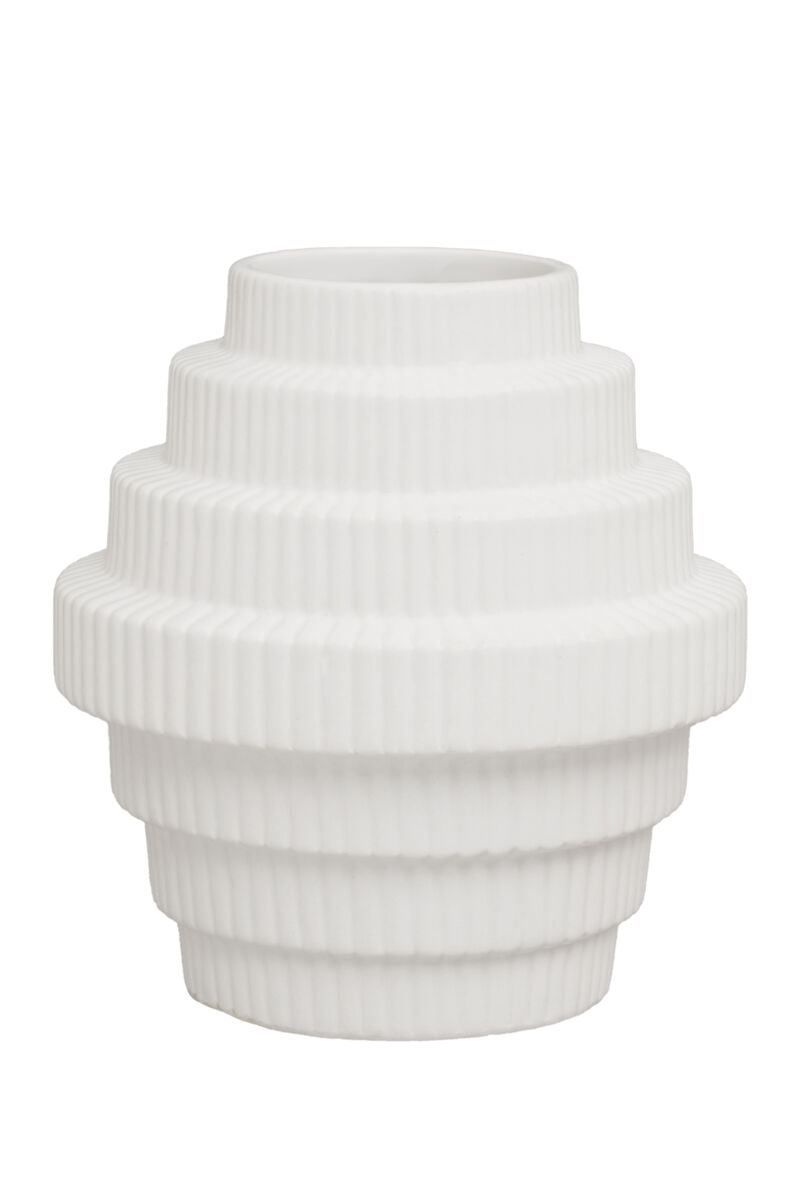 Orsina Fabia White Ceramic Vase – Small Step Design Minimalist Decor