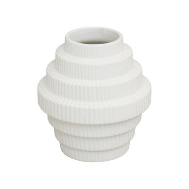 Orsina Fabia White Ceramic Vase – Small Step Design Minimalist Decor