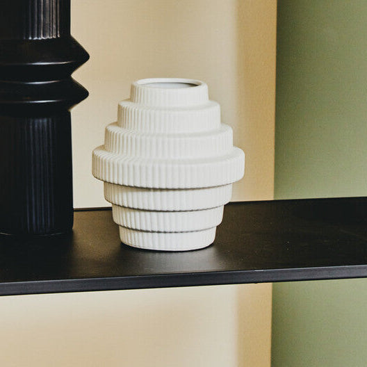 Orsina Fabia White Ceramic Vase – Small Step Design Minimalist Decor