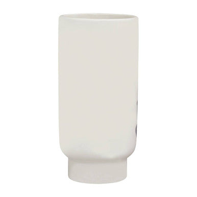 Orsina Viso Face Vase – Small Black and White Ceramic Sculptural Decor