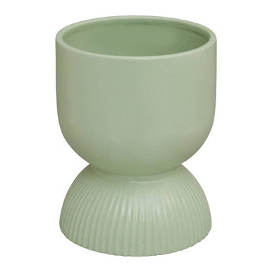 Orsina Fia Sage Green Ceramic Planter – Modern Tapered Indoor Pot