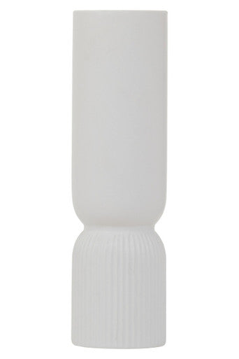 Orsina Fia White Ceramic Vase – Minimalist Cylindrical Floral Decor