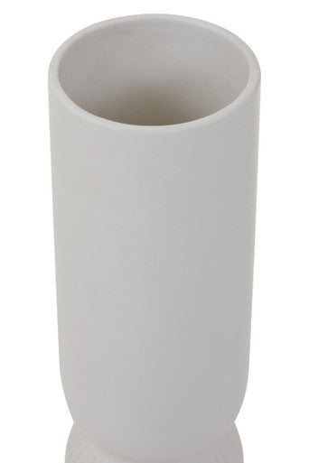 Orsina Fia White Ceramic Vase – Minimalist Cylindrical Floral Decor