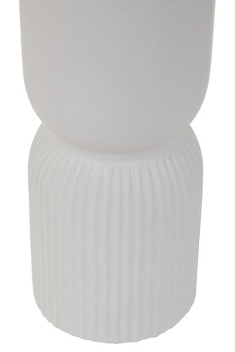 Orsina Fia White Ceramic Vase – Minimalist Cylindrical Floral Decor