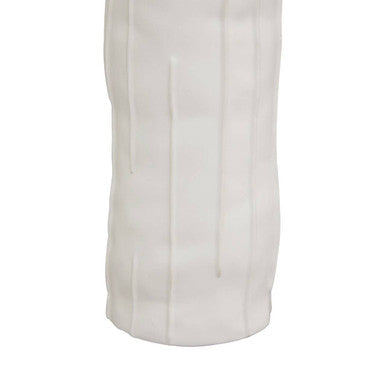 Orsina Fara White Small Ceramic Vase – Textured Minimalist Decor