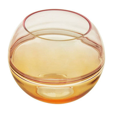 Orsina Optik Round Glass Vase – Ombre Sculptural Contemporary Decor