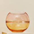 Orsina Optik Round Glass Vase – Ombre Sculptural Contemporary Decor