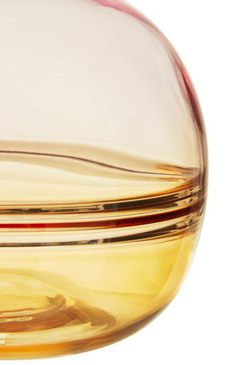 Orsina Optik Glass Bottle Vase – Modern Ombre Textured Floral Decor