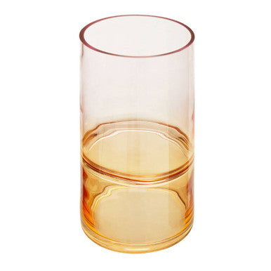 Orsina Optik Modern Glass Vase – Two-Tone Ombre Cylindrical Decor
