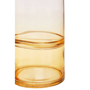 Orsina Optik Modern Glass Vase – Two-Tone Ombre Cylindrical Decor