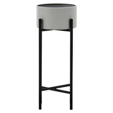Orsina Trosa Small Grey and Black Metal Floor Standing Planter