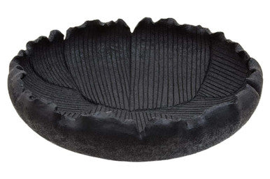 Orsina Broc Black Textured Polyresin Decorative Bowl – Modern Centerpiece