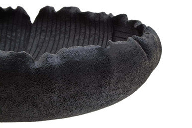 Orsina Broc Black Textured Polyresin Decorative Bowl – Modern Centerpiece