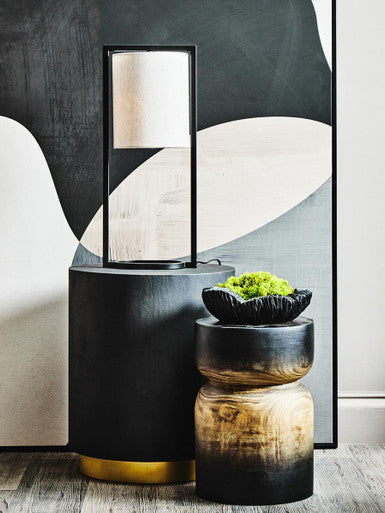 Orsina Broc Curved Textured Black Bowl – Modern Decorative Catchall