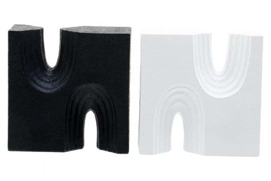 Orsina Broc Arched Bookends – Set of 2 Modern Black and White Decor