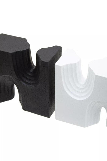 Orsina Broc Arched Bookends – Set of 2 Modern Black and White Decor