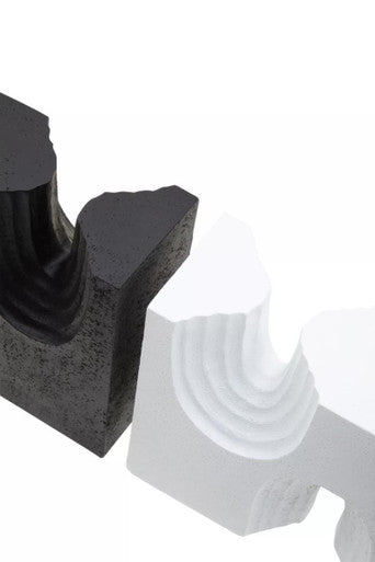 Orsina Broc Arched Bookends – Set of 2 Modern Black and White Decor