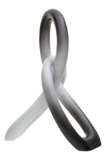 Orsina Broc Ombre Black and White Knot Sculpture – Modern Decor
