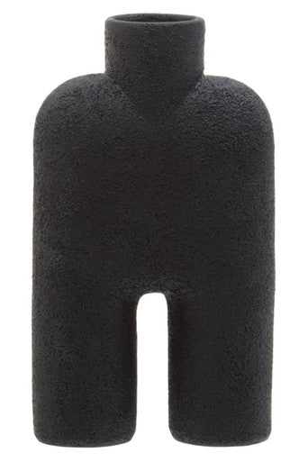 Orsina Broc Large Sculptural Vase – Matte Black Modern Ceramic