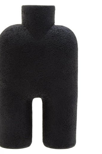Orsina Broc Large Sculptural Vase – Matte Black Modern Ceramic