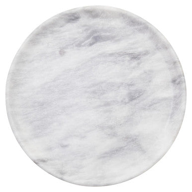 Orsina Marmore Round Marble Plate – Polished White Stone Serving Tray