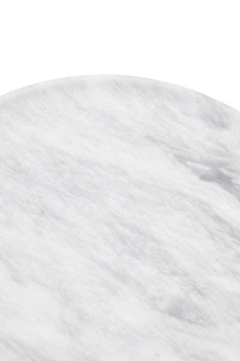 Orsina Marmore Round Marble Plate – Polished White Stone Serving Tray